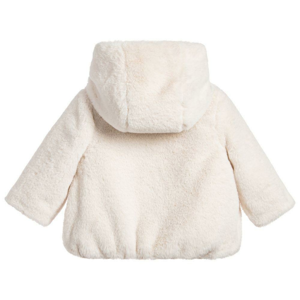 Mayoral Baby Ivory Faux Fur Coat 🐇🦢 - Picture 2 of 4